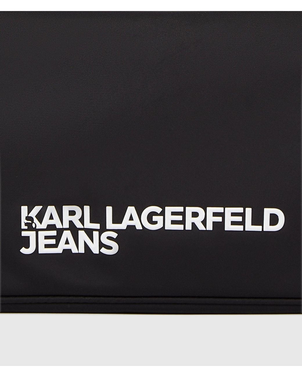 KL Jeans White Logo Nylon Shoulder Bag