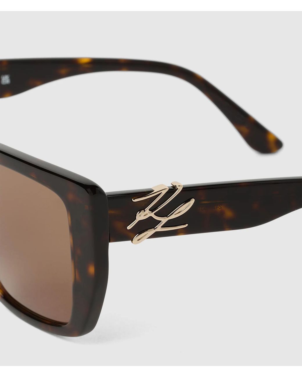 Karl Lagerfeld Natural Autograph Chunky Sunglasses