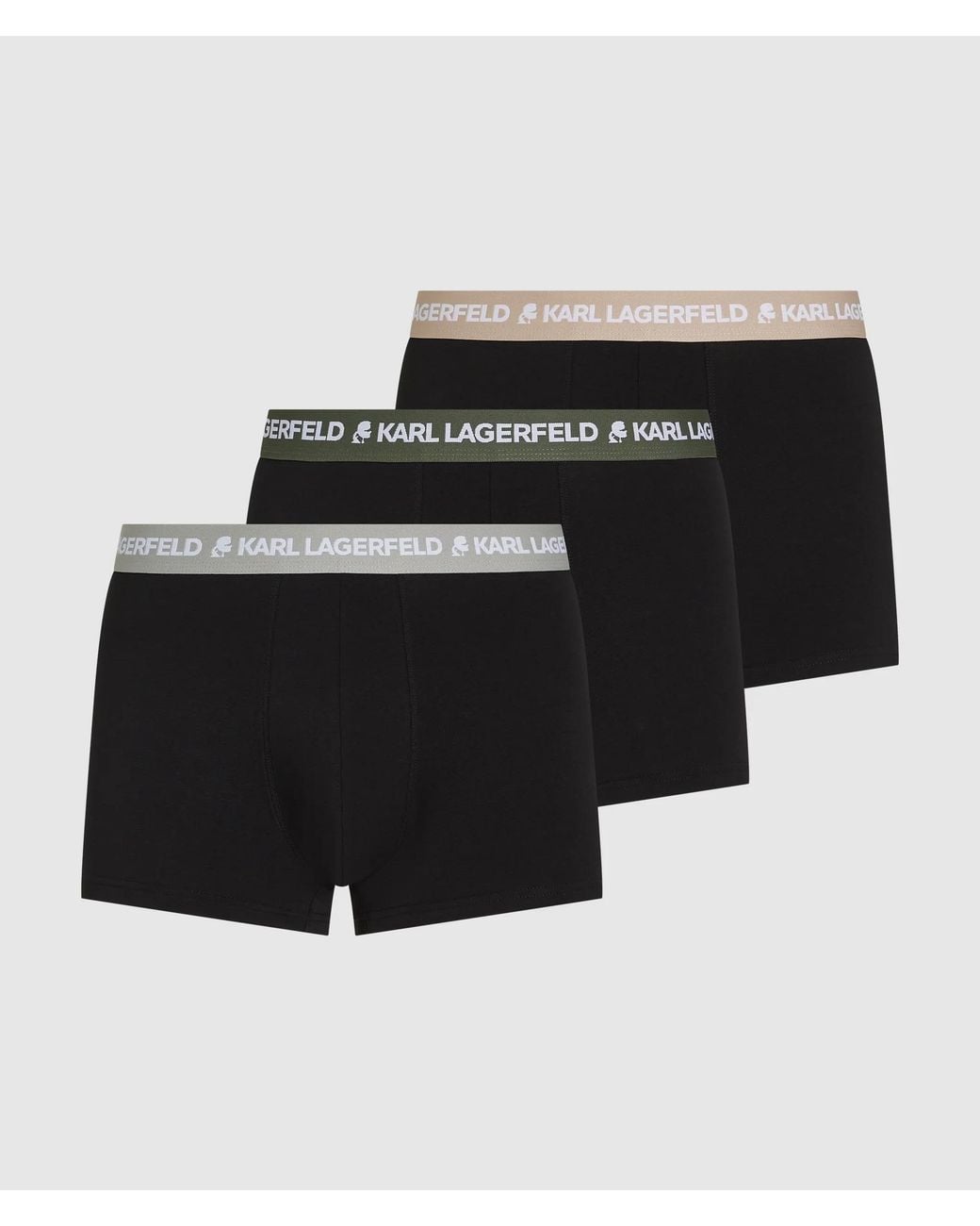 Karl Lagerfeld Black Logo Trunks – 3-Pack for men