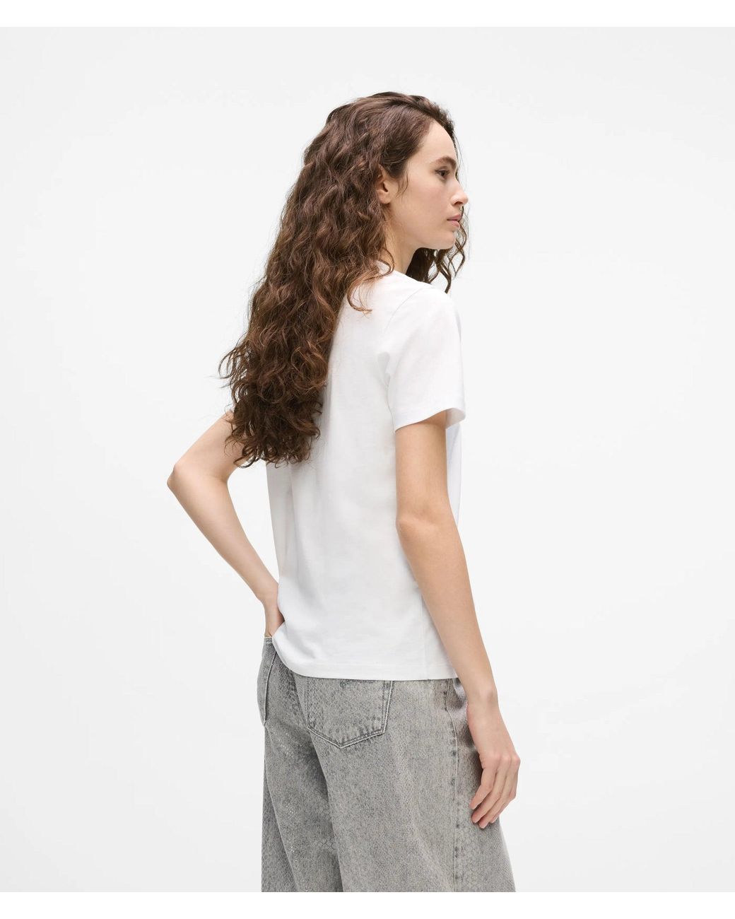 Karl Lagerfeld White Exclusive Button Detail Autograph T-Shirt