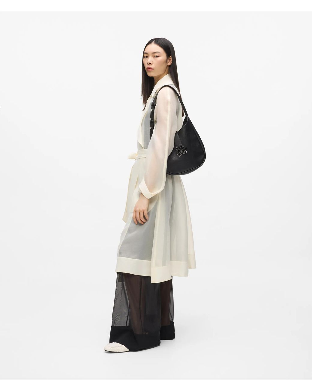 Karl Lagerfeld Black K/Autograph Swing Hobo Bag