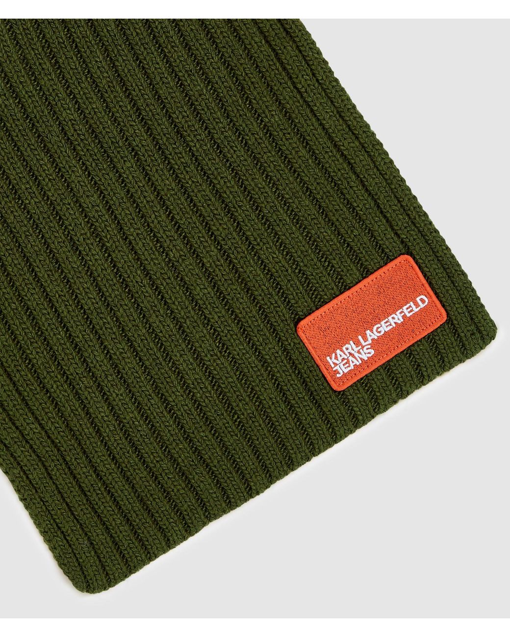 KL Jeans Green Logo Patch Scarf for men