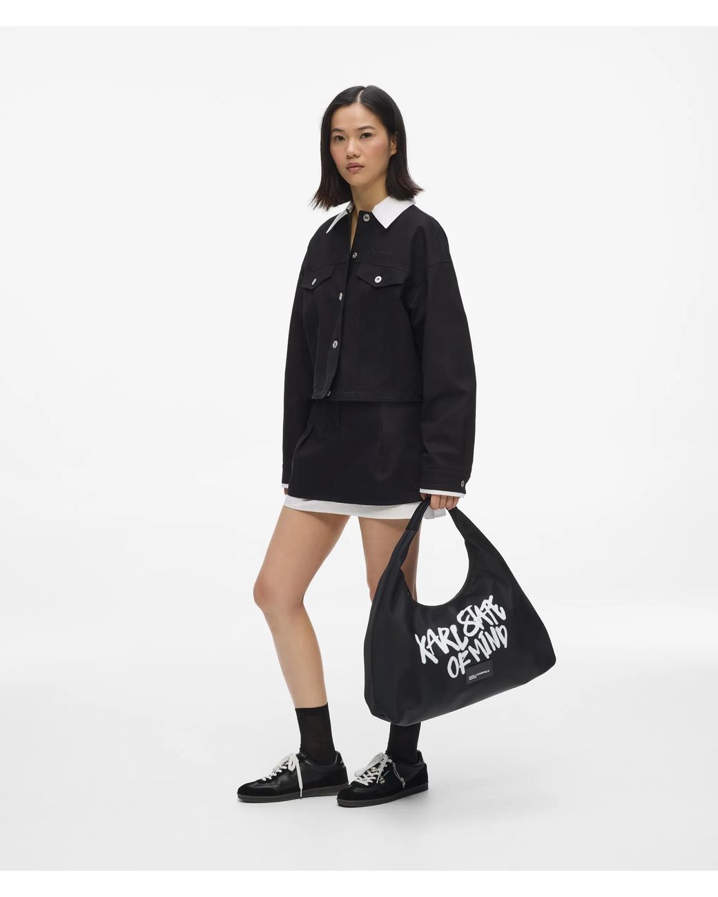 KL Jeans Black And Canvas Mini Skirt