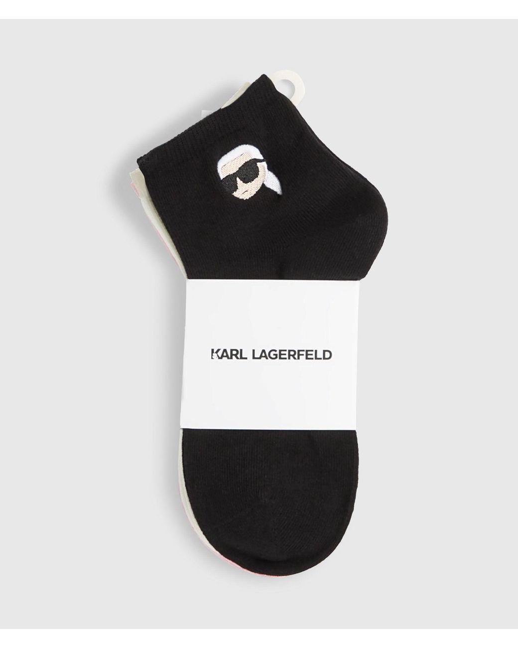 Karl Lagerfeld Pink Ikon Short Socks – 3-Pack