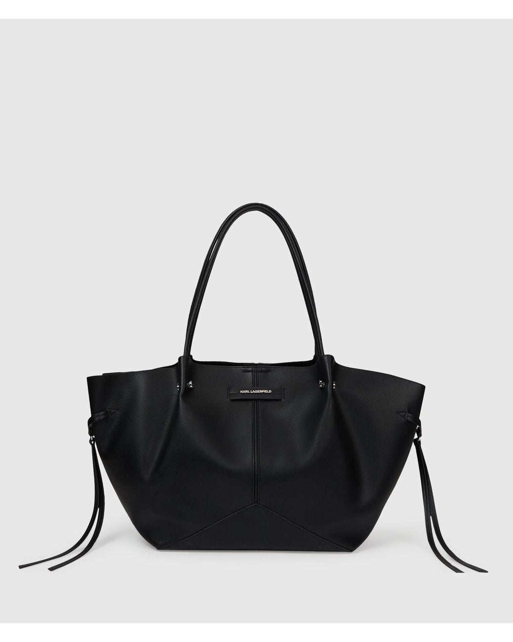 Karl Lagerfeld Black K/Pierced Medium Tote Bag