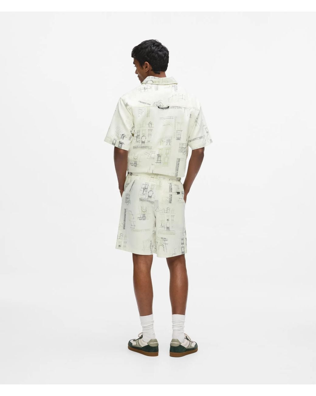 Karl Lagerfeld White Maison De Karl Sketch Shorts for men