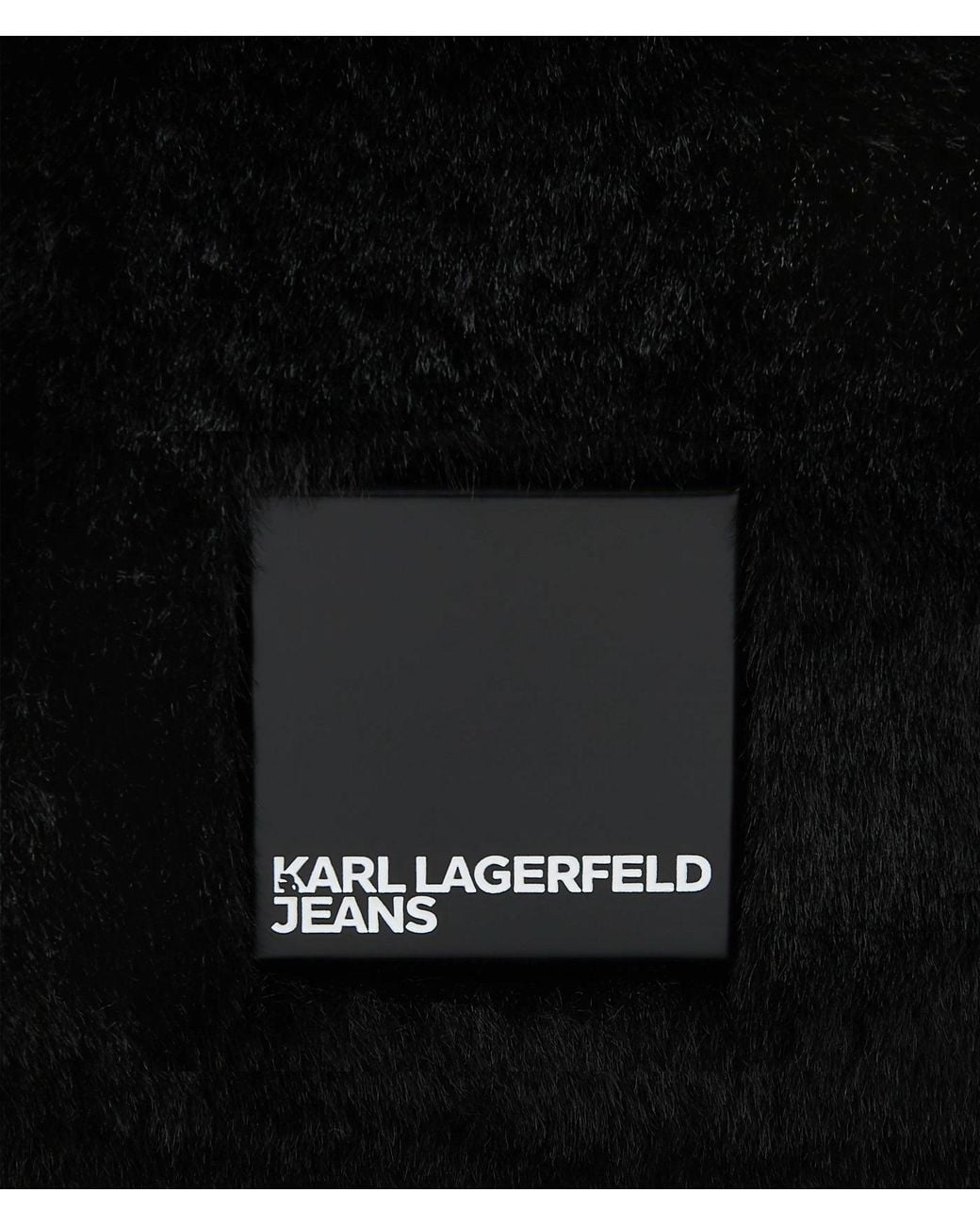 KL Jeans Black Box Logo Furry Bowling Bag