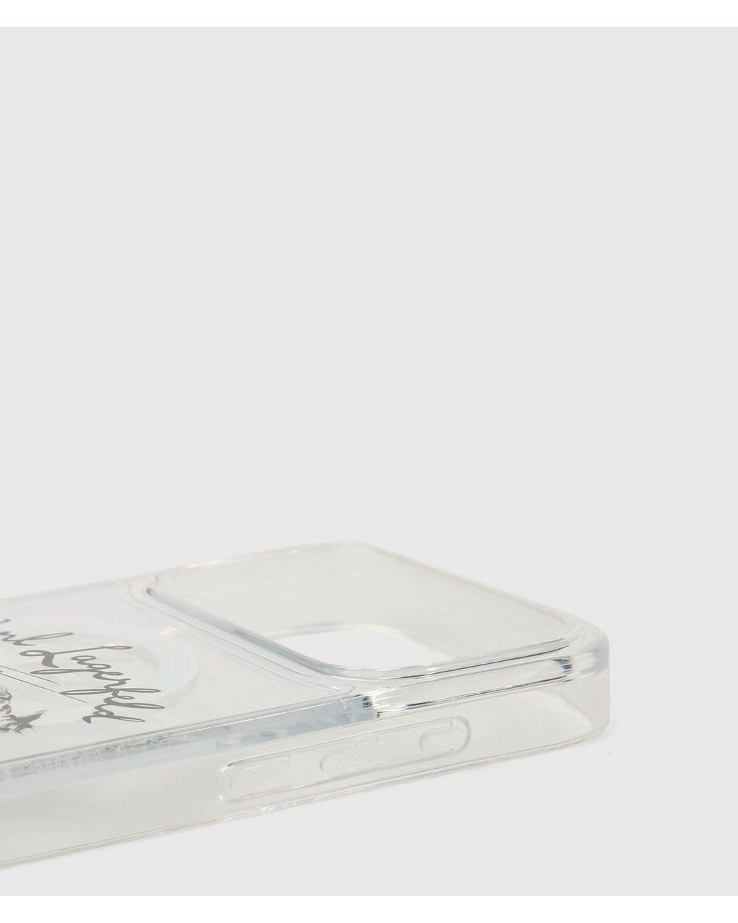 Karl Lagerfeld White Apres Ski Glitter Iphone 17 Pro Case