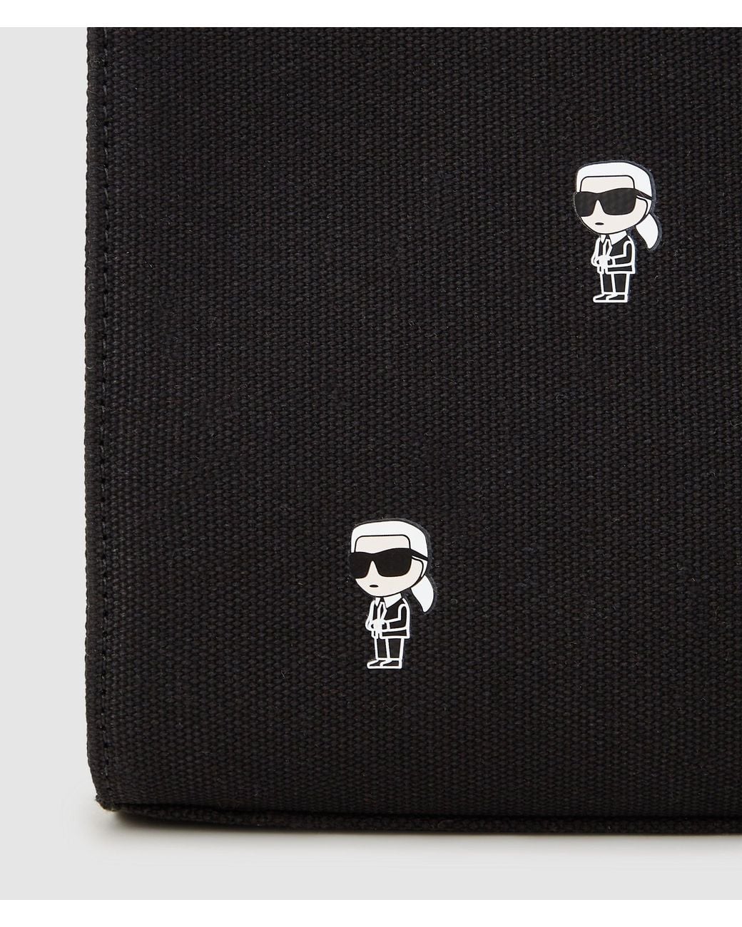 Karl Lagerfeld Black Ikon All-Over-Print Tote Bag