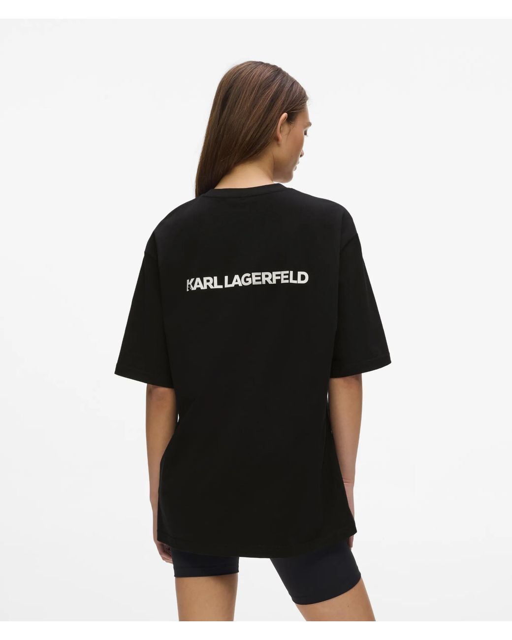 Karl Lagerfeld Black Logo Athleisure T-Shirt