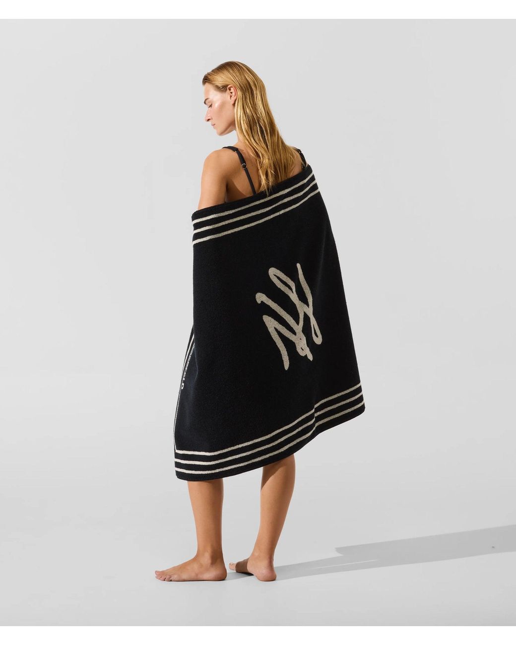 Karl Lagerfeld Black K/Autograph Beach Towel
