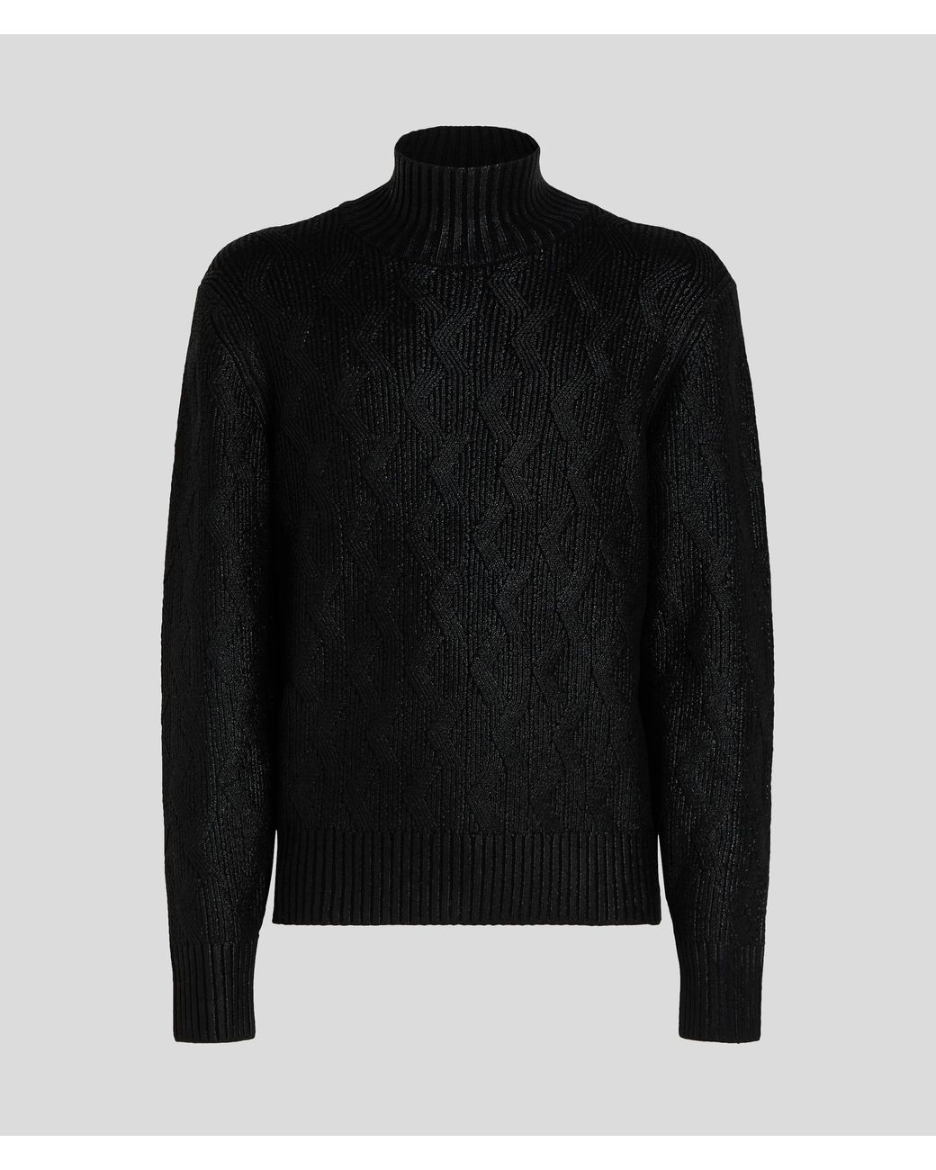 Karl Lagerfeld Chunky Turtleneck Sweater in Black for Men Lyst UK