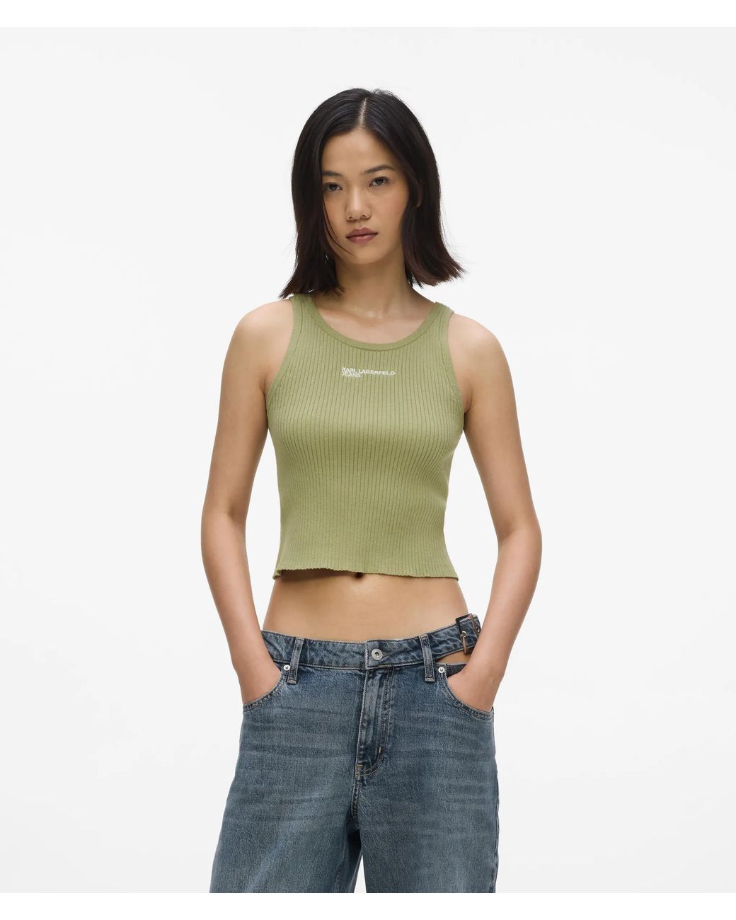 KL Jeans Green Knitted Tank Top