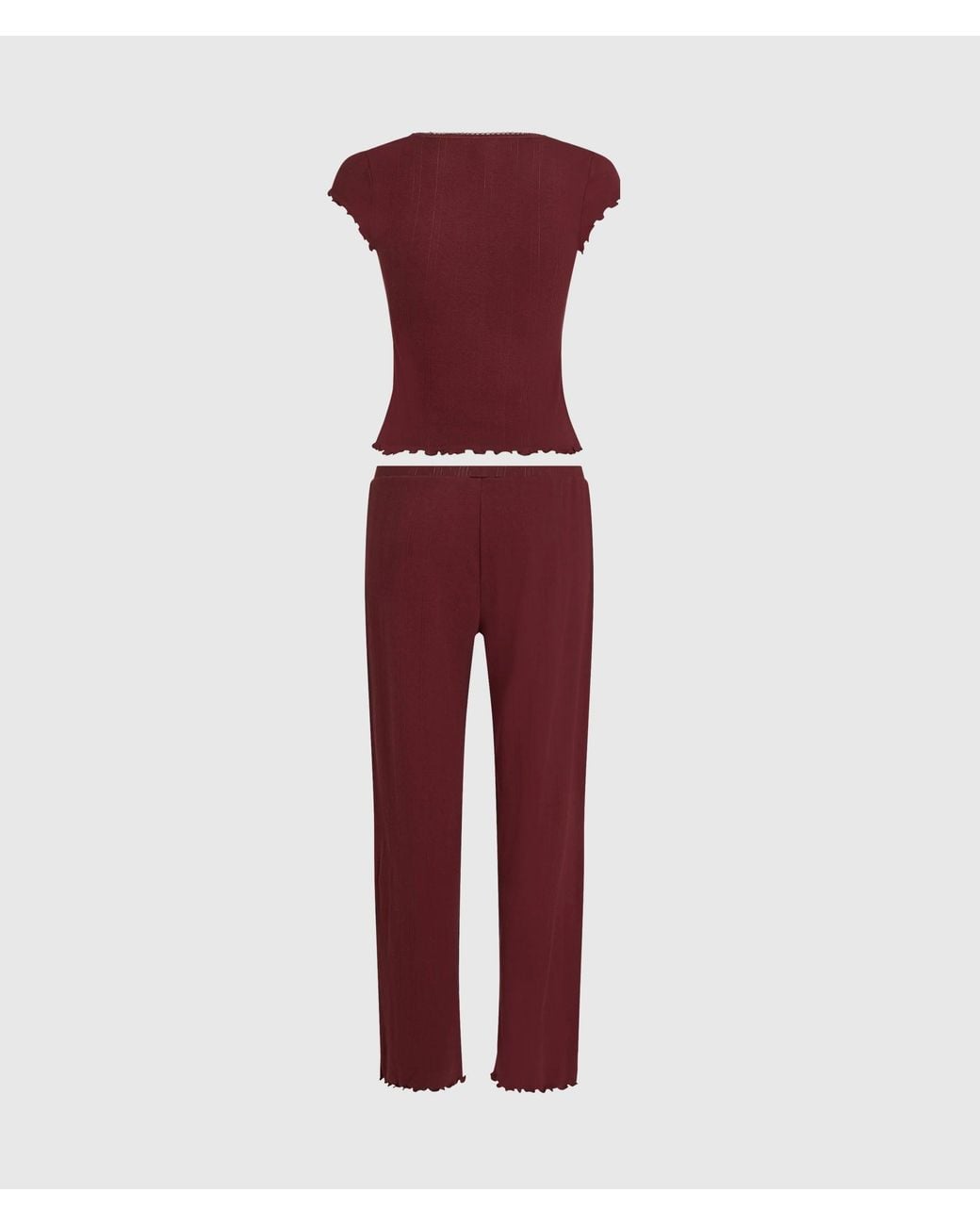 Karl Lagerfeld Red Autograph Pointelle Pajama Set