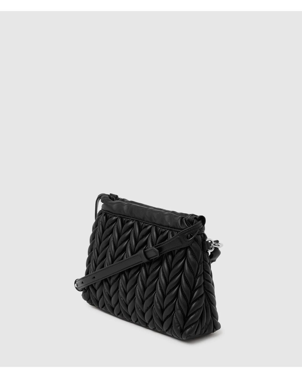 Karl Lagerfeld Black K/Weave Chain Crossbody Bag