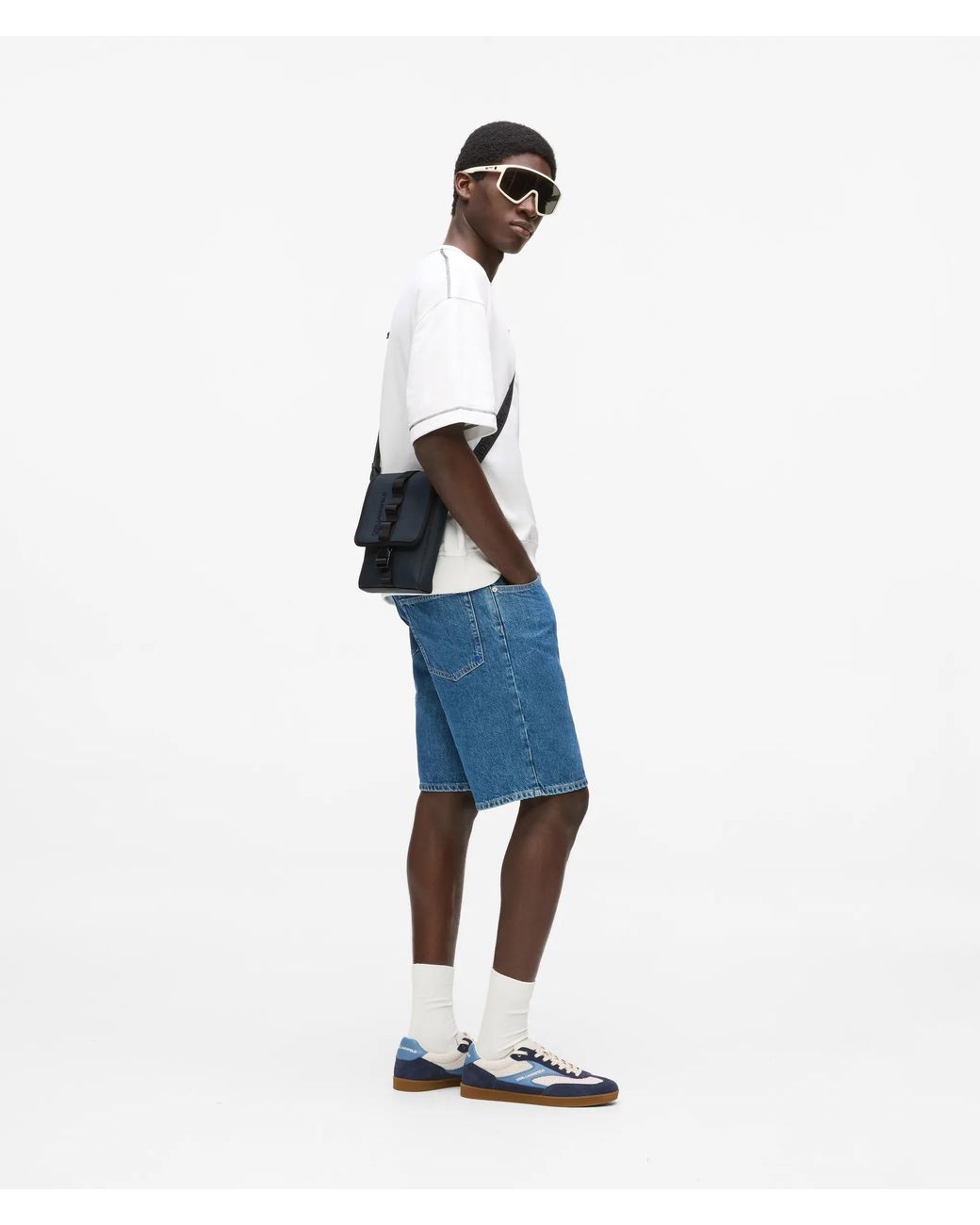 KL Jeans Blue Coated Reporter Bag for men