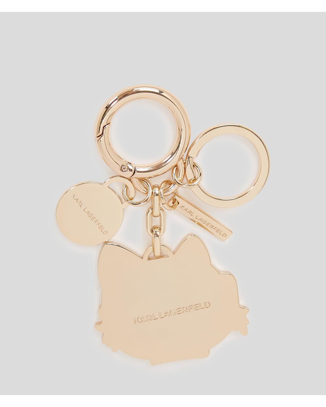 Karl Lagerfeld Metallic Ikon Choupette Keychain