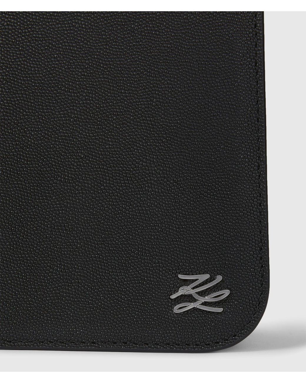 Karl Lagerfeld Black K/Autograph Leather Pouch for men
