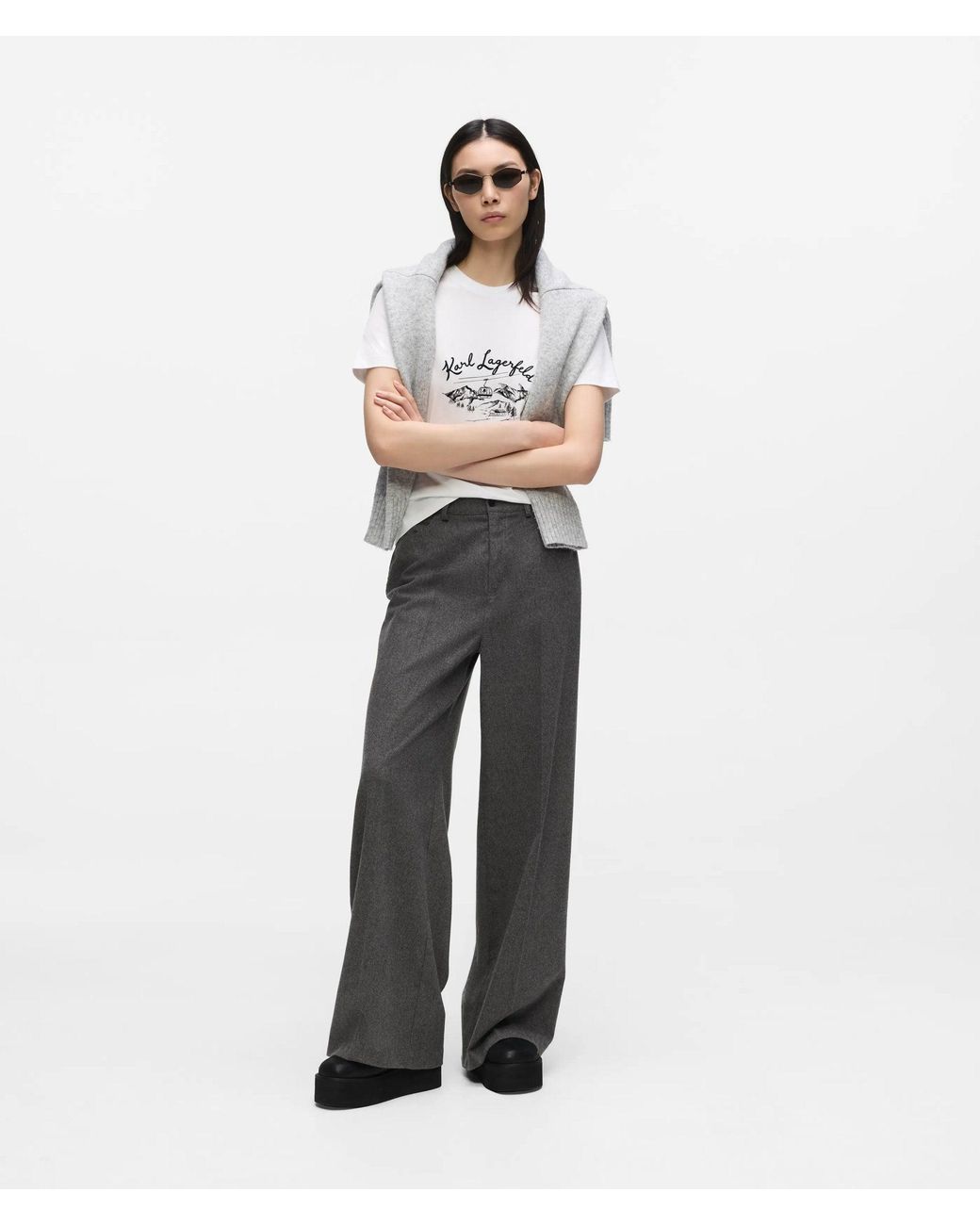Karl Lagerfeld White Après Ski Club T-Shirt