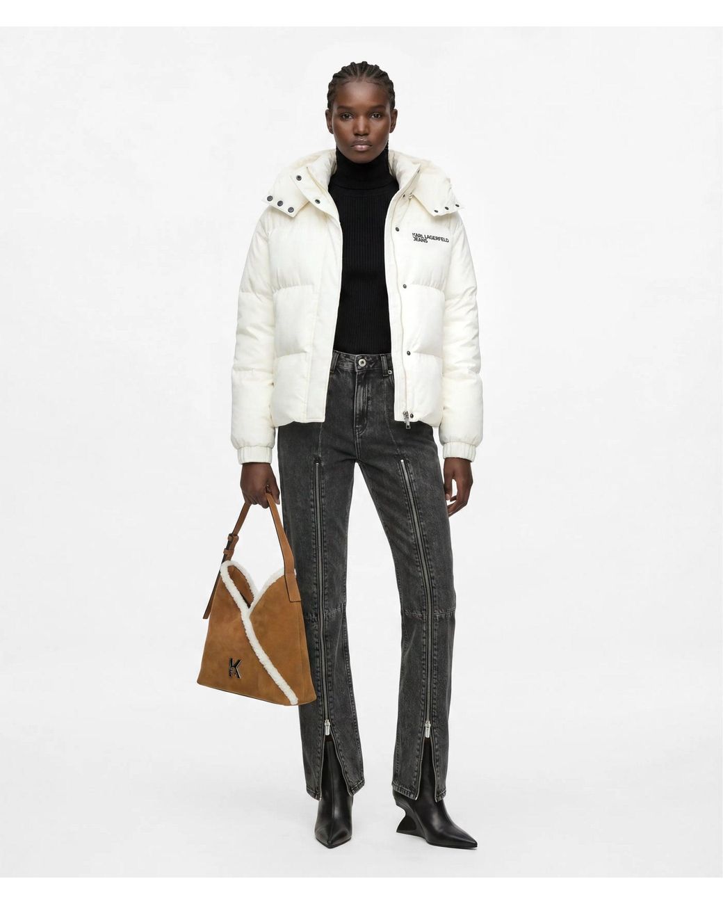 KL Jeans White Logo Puffer Jacket