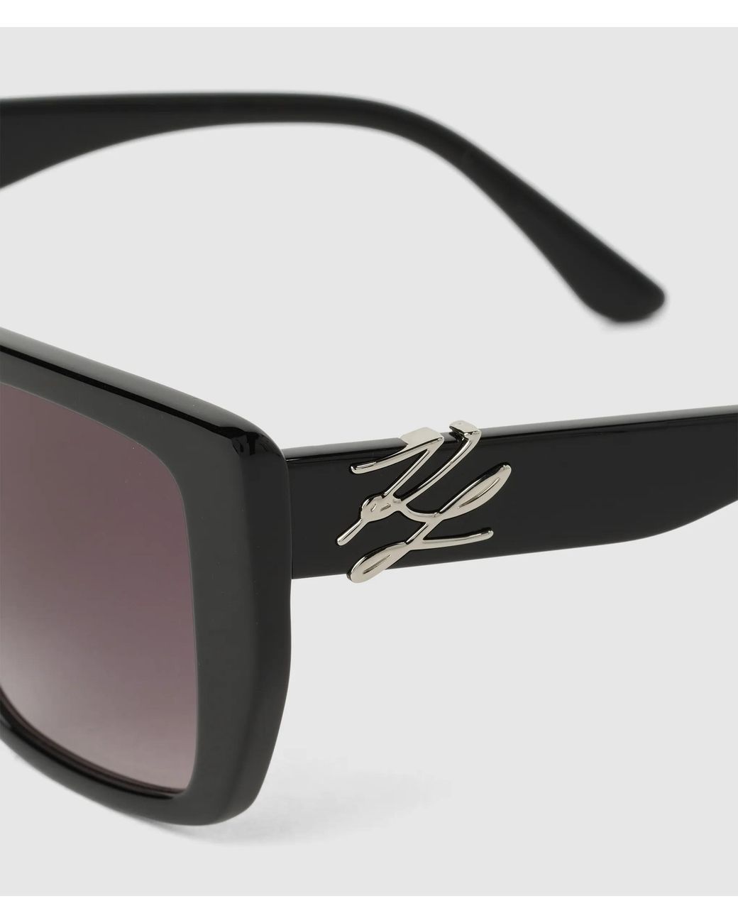 Karl Lagerfeld Black Autograph Chunky Sunglasses