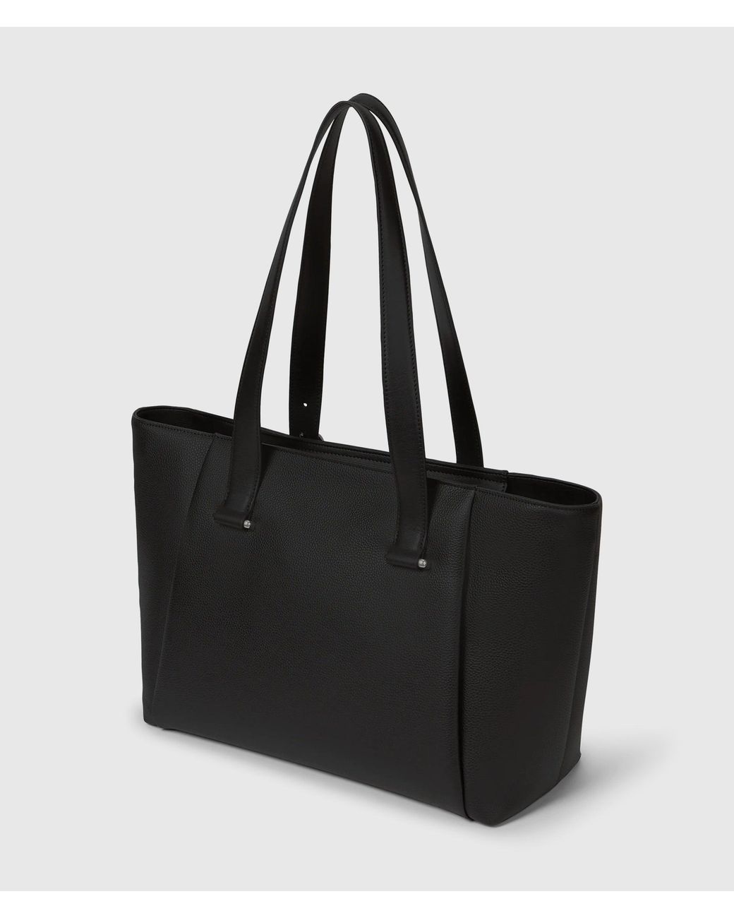 Karl Lagerfeld Black Ikon Pebble Large Charm Tote Bag
