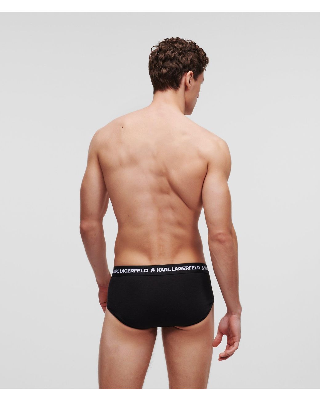 Karl Lagerfeld Black Logo Briefs – 3-Pack for men