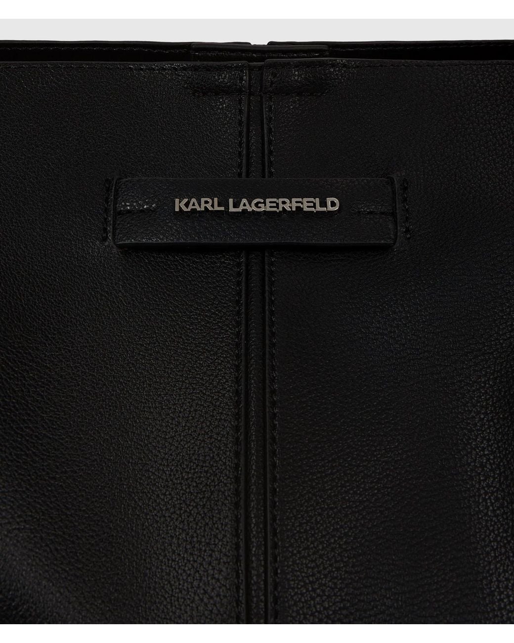 Karl Lagerfeld Black K/Pierced Medium Tote Bag