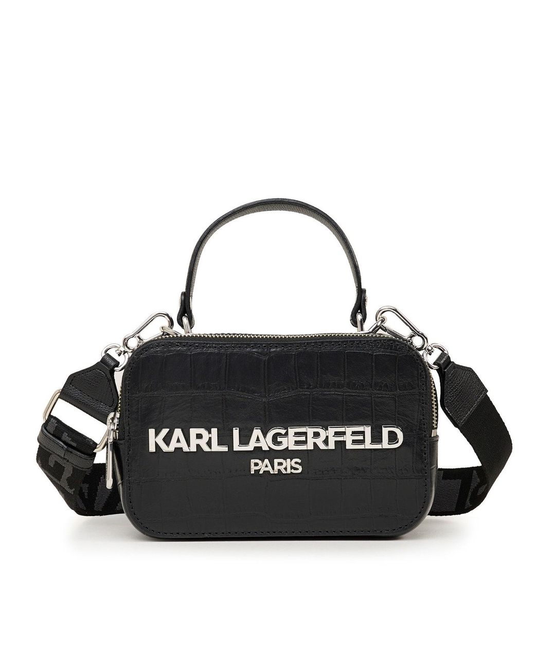 Karl Lagerfeld Women's Simone Camera Bag Black/silver Size Lyst