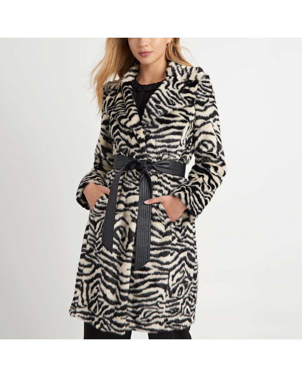 zebra trench coat