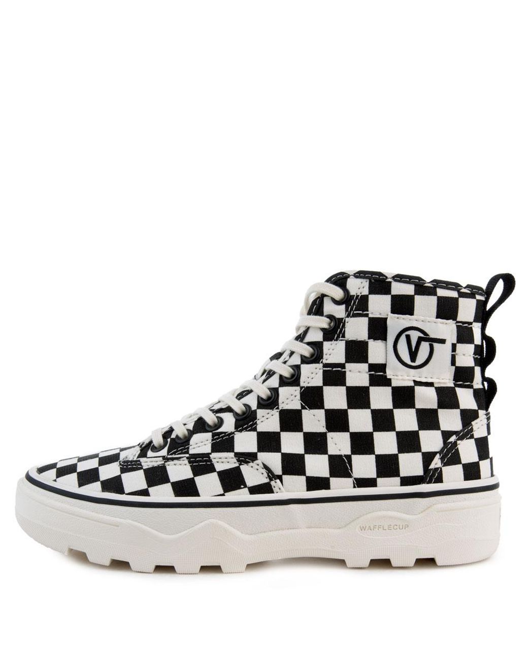 Vans Canvas Sentry Checker Boot In Checkerboard In Black Lyst