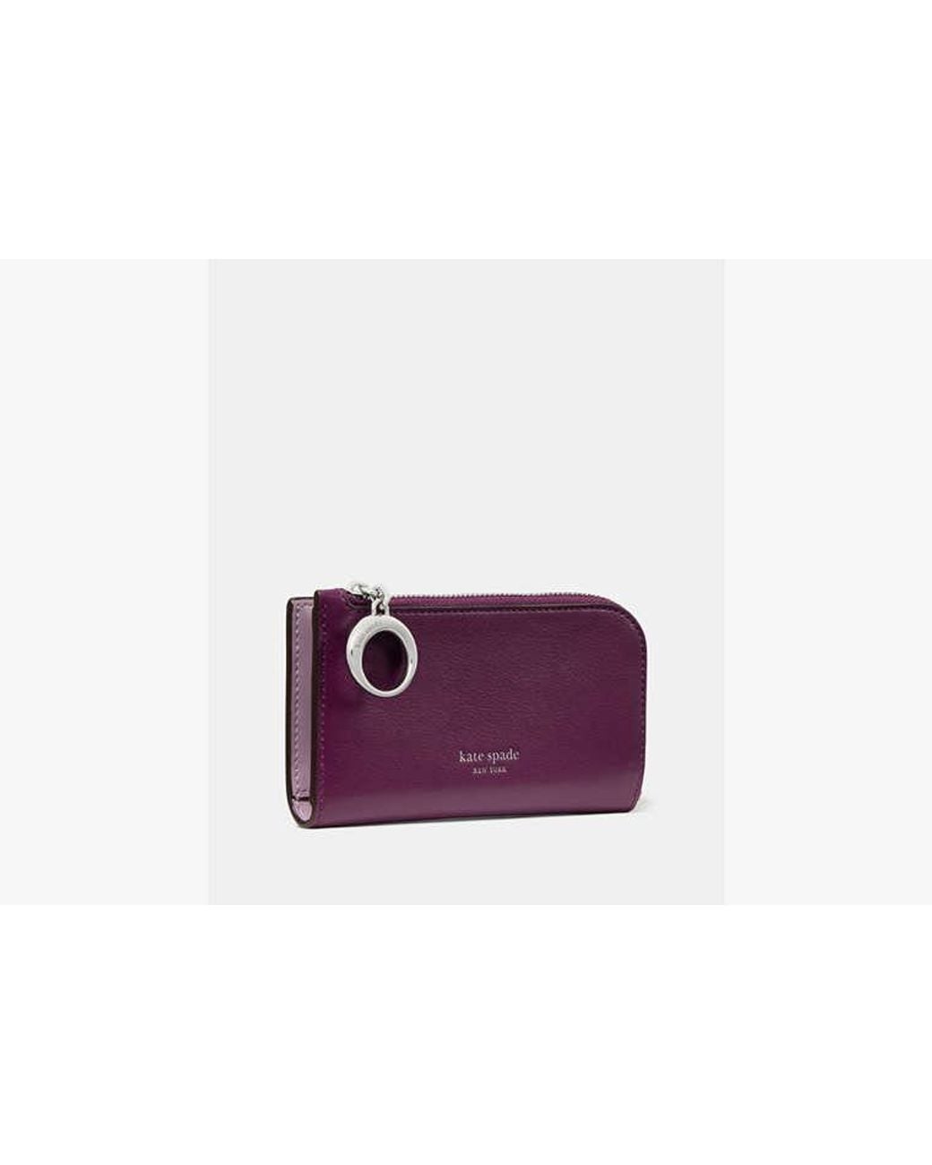 Kate Spade Purple Halo Fine Grain Leather Small Slim Bifold Wallet