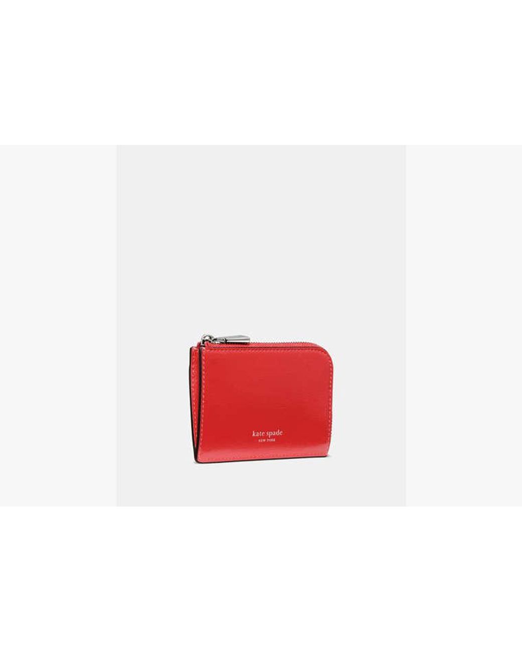 Kate Spade Red Mini Zip Card Case