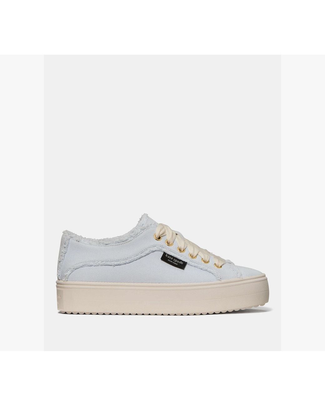 Kate Spade White Sam Icon Platform Sneaker