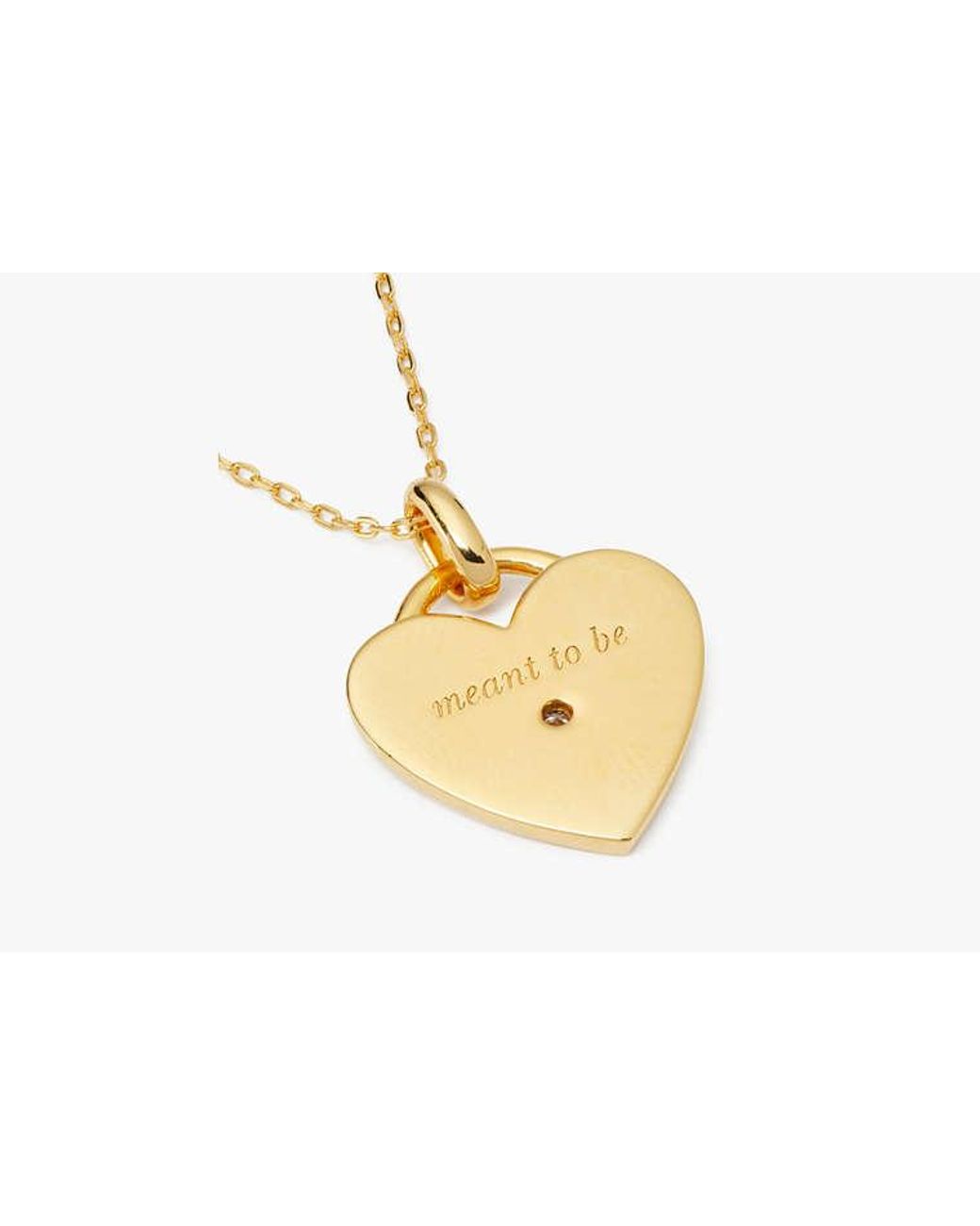 Kate Spade White Kate Spade Fine Meant To Be Heart Pendant