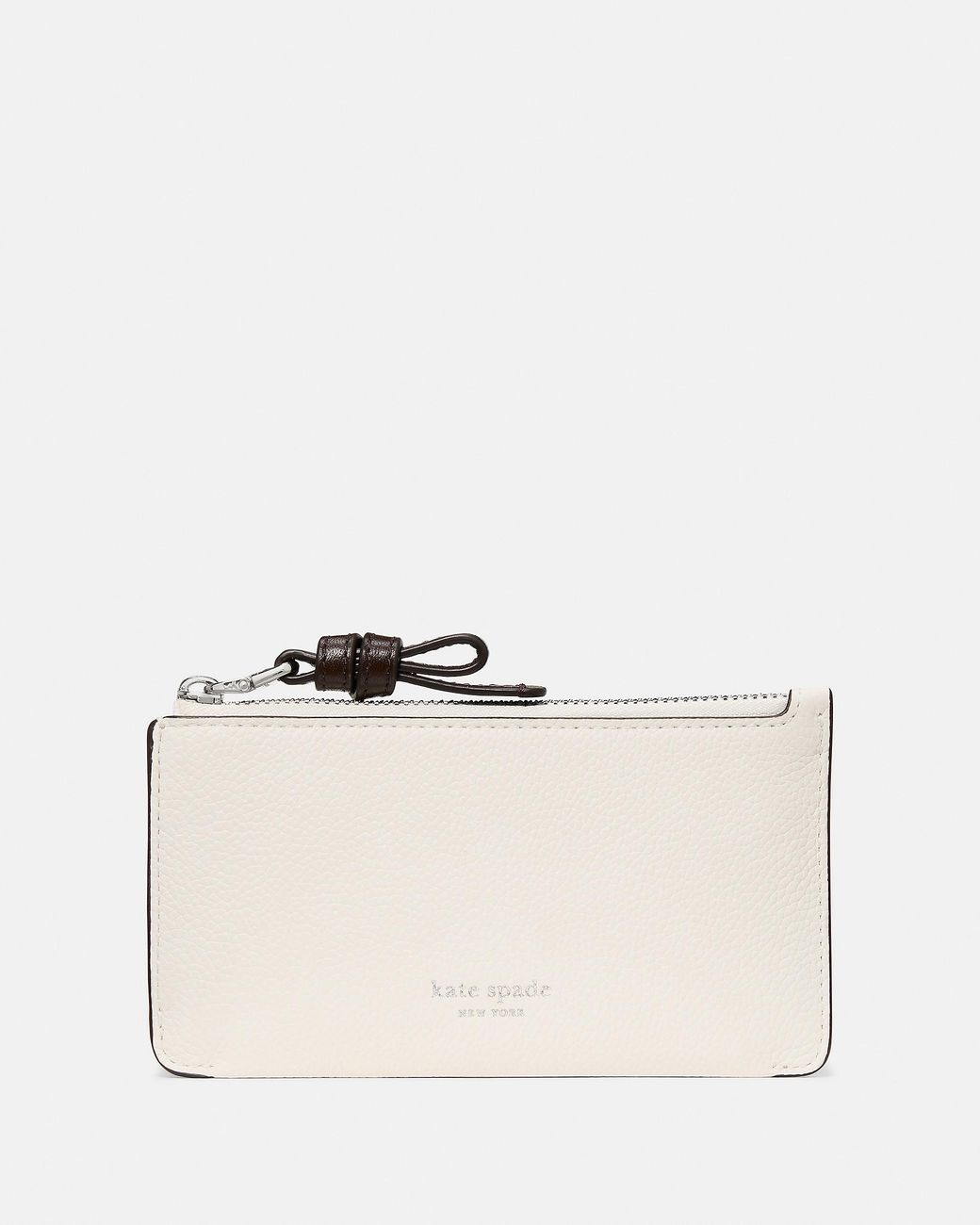 Kate Spade White Loop Zip Card Case