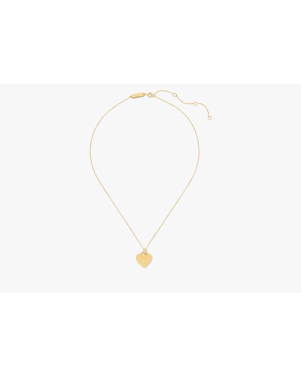 Kate Spade White Kate Spade Fine Meant To Be Heart Pendant