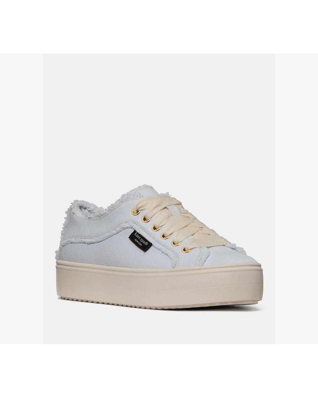 Kate Spade White Sam Icon Platform Sneaker