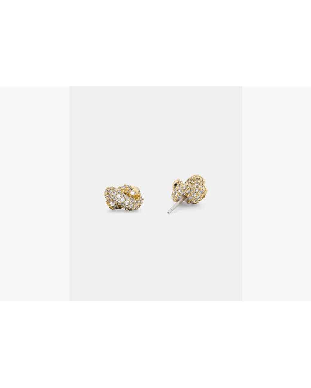 Kate Spade White Kate Spade Sailor's Knot Pave Studs