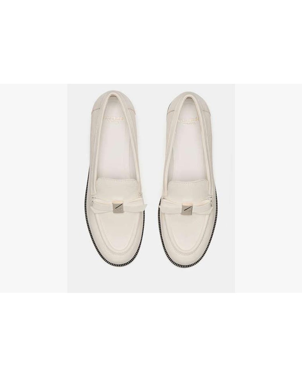 Kate Spade White Deco Bow Loafer