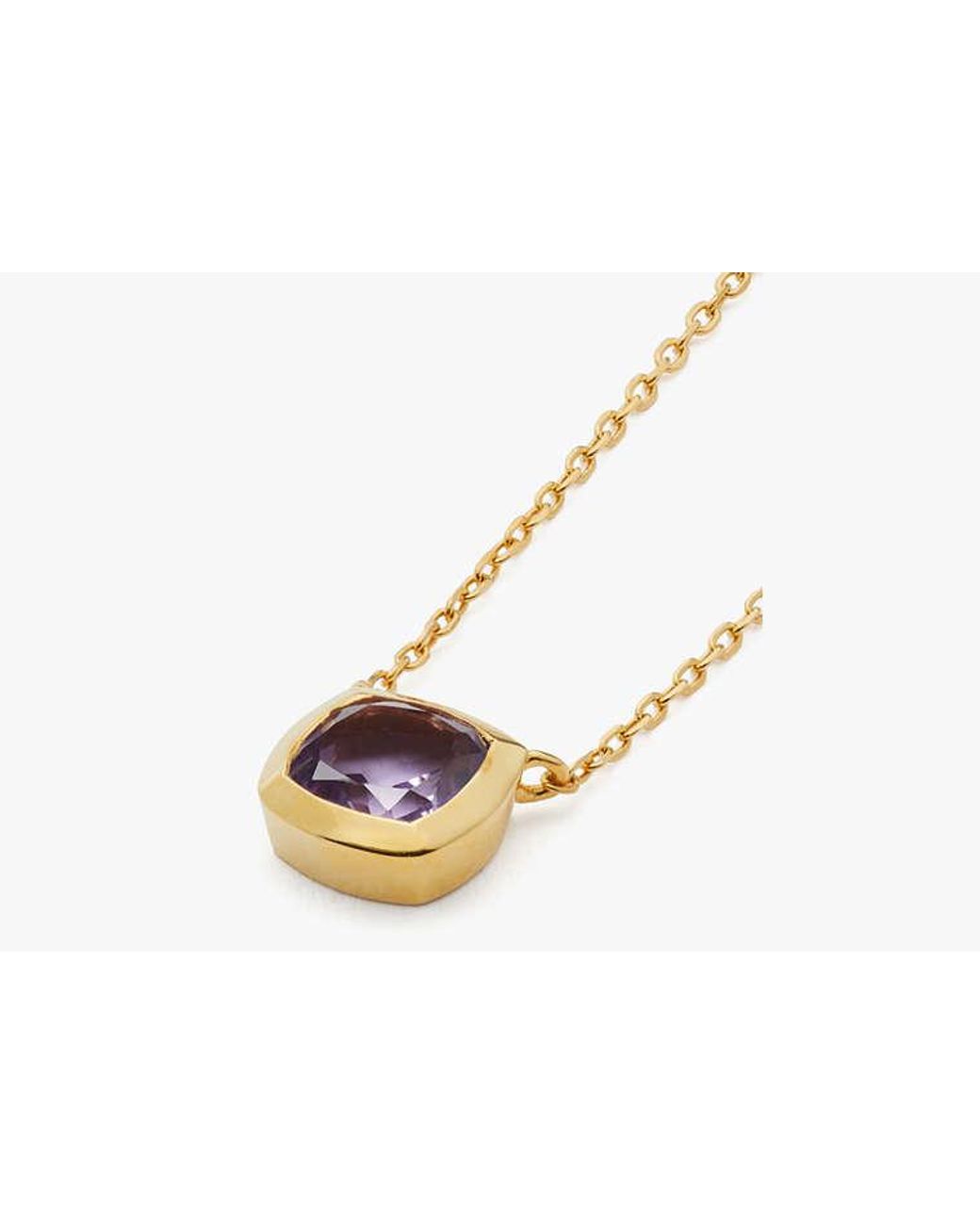Kate Spade White Kate Spade Fine Time To Shine Gem Pendant