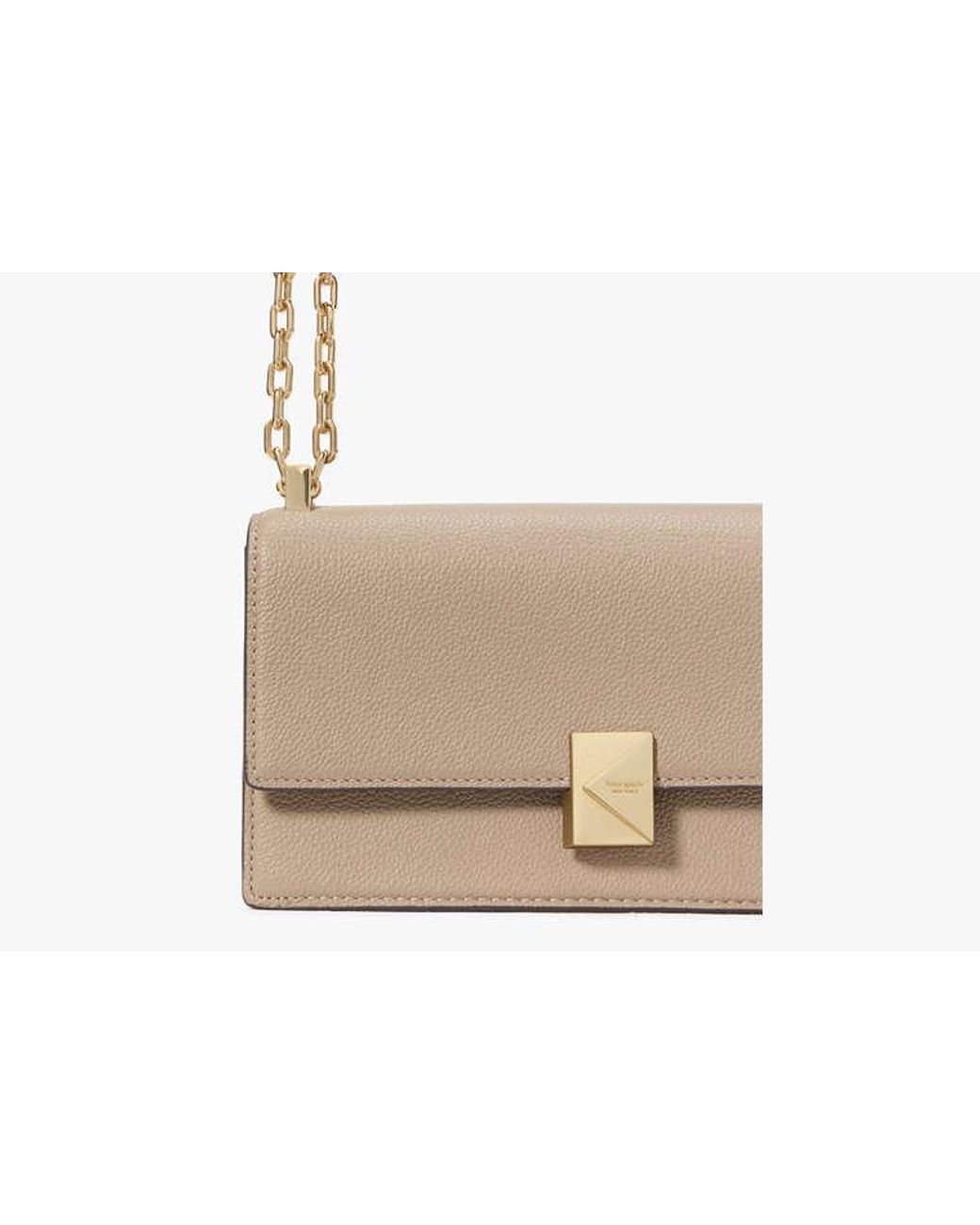 Kate Spade Natural Deco Mini Flap Chain Crossbody