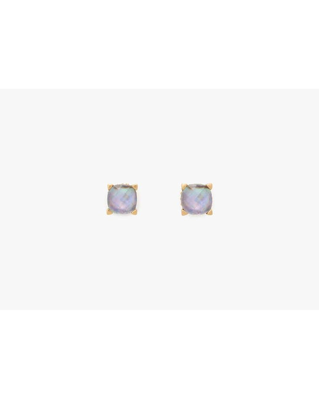Kate Spade White Kate Spade Little Luxuries 6Mm Square Studs