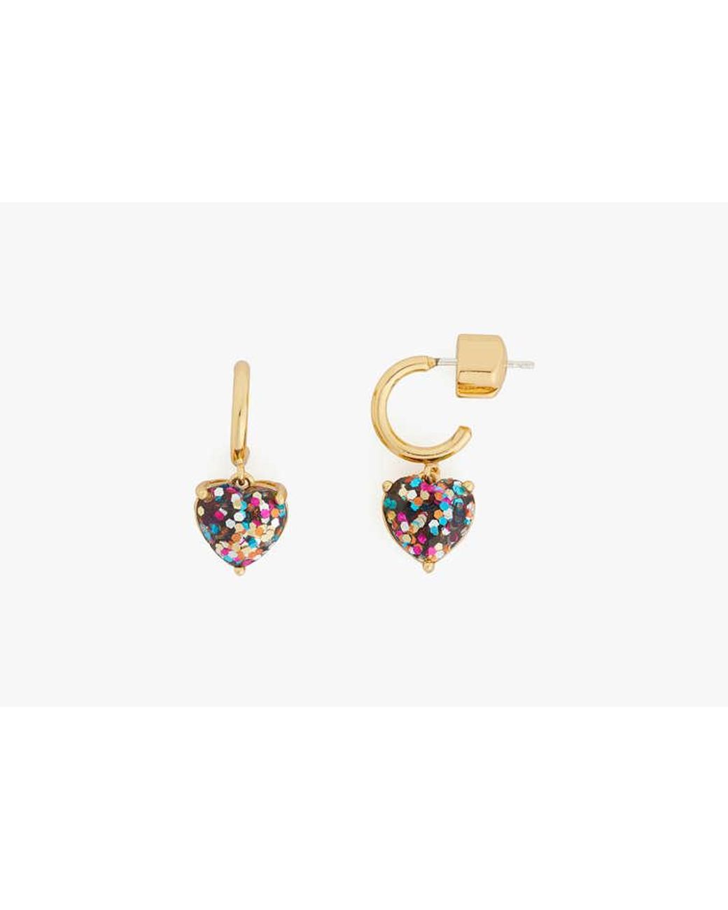 Kate Spade White My Love Heart Huggies
