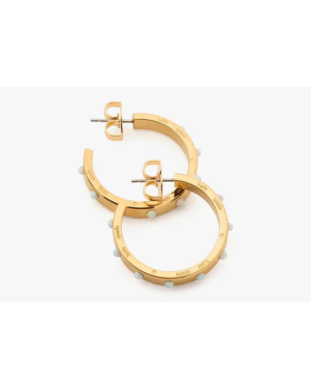Kate Spade Metallic Set In Stone Hoops