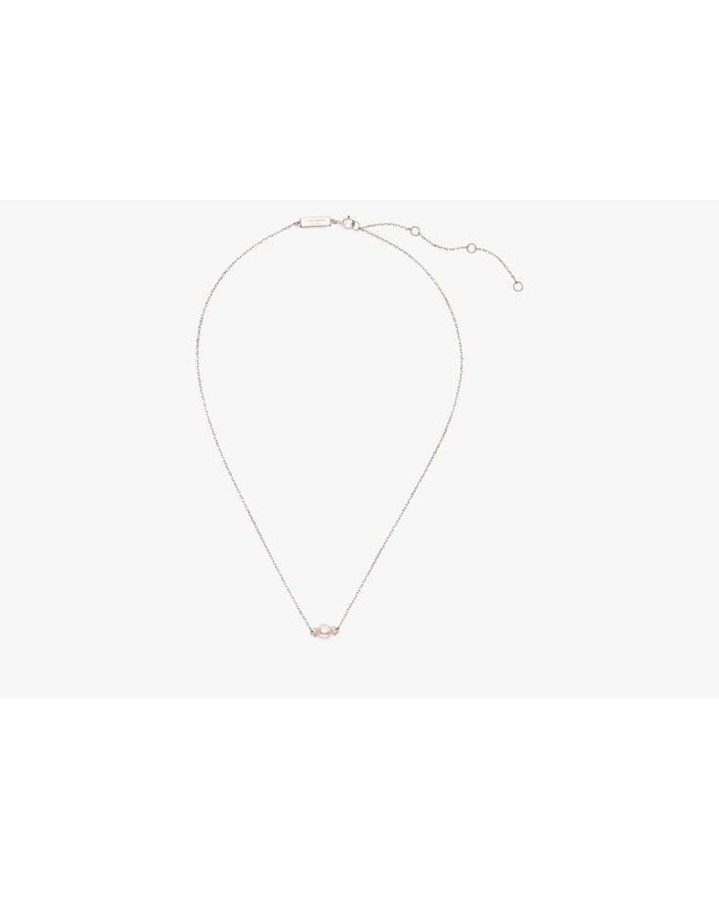 Kate Spade Metallic Kate Spade Fine Meant To Be Pearl & Diamond Pendant