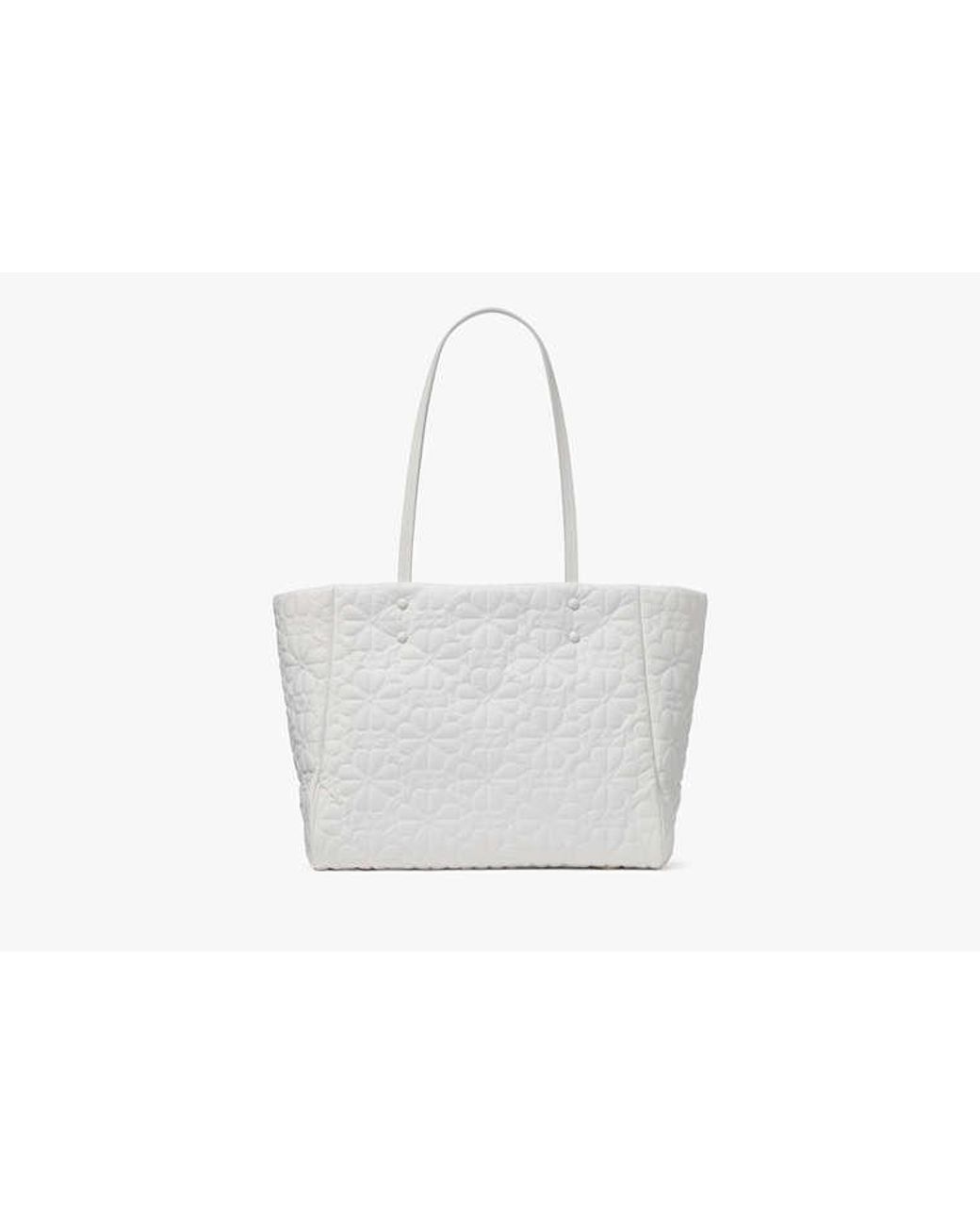 Kate Spade White Kate Spade Tilly Quilted Medium Tote Bag