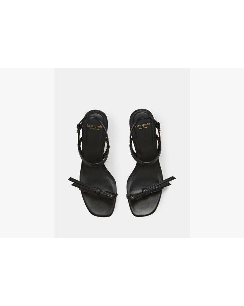 Kate Spade White Kate Spade Loop Kitten Heel Sandals