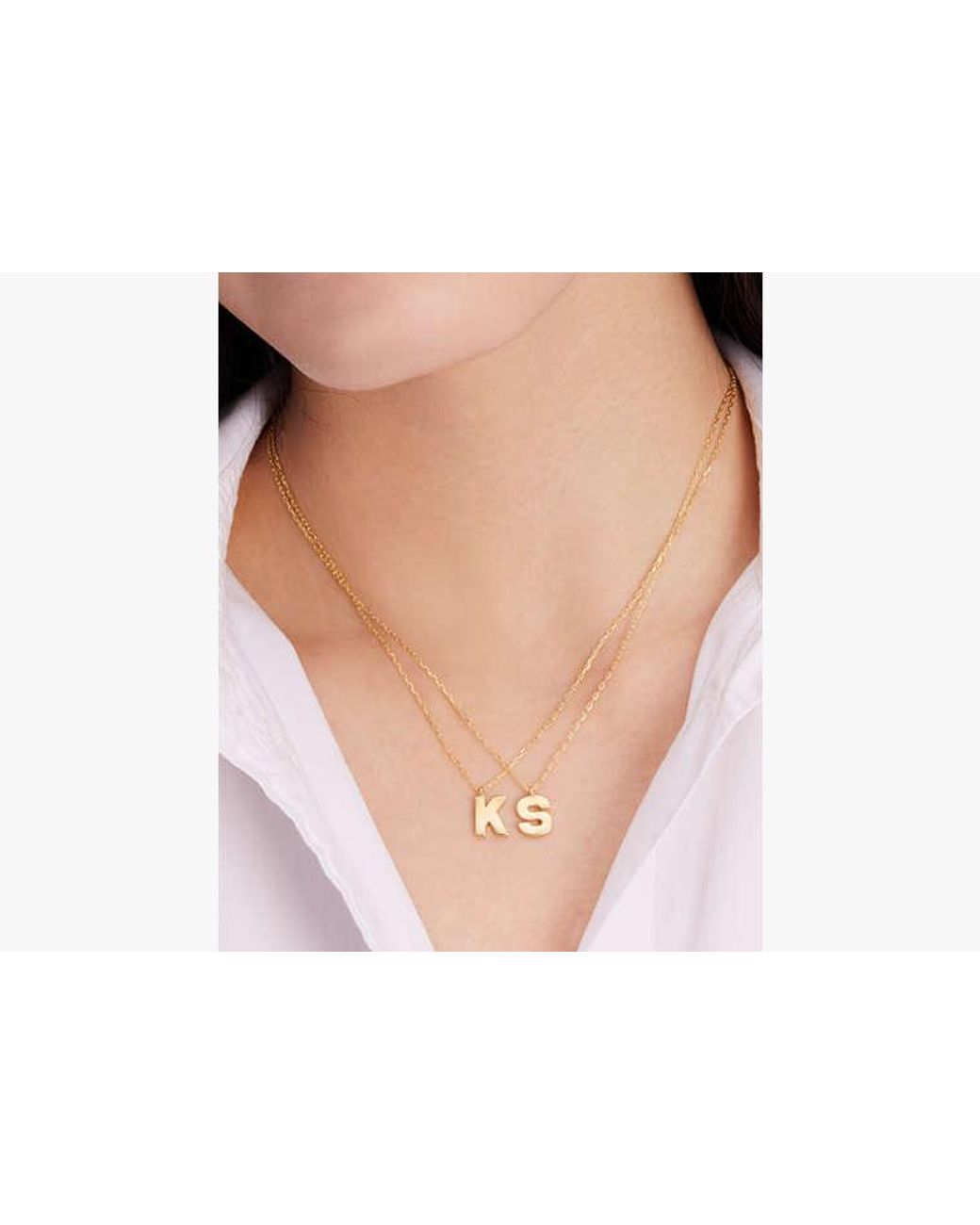 Kate Spade White Kate Spade Fine Love Letter E Initial Pendant