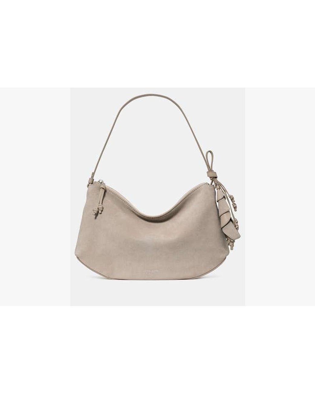 Kate Spade Natural Kate Spade Loop Suede Large Shoulder Bag